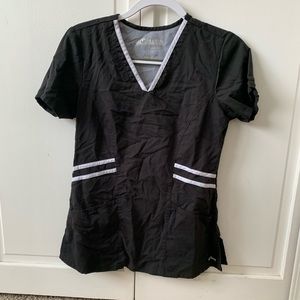Greys Anatomy Black Scrub Top